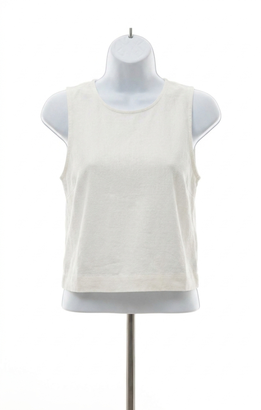 NEW Z SUPPLY sloane linen sleeveless top in white